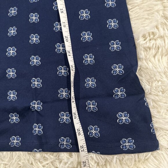 Croft and Barrow XXL womens NWT blue geo pattern The Classic Tee - Picture 6 of 8